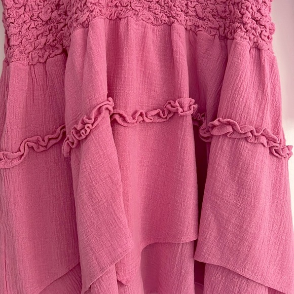 Free People What A Time Drop-Waist Mini Dress NWT Pink - Picture 13 of 16